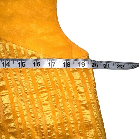 NWOT Frame Draped Halter Yellow Orange Silk Sleeveless Top MEDIUM - Picture 6 of 9